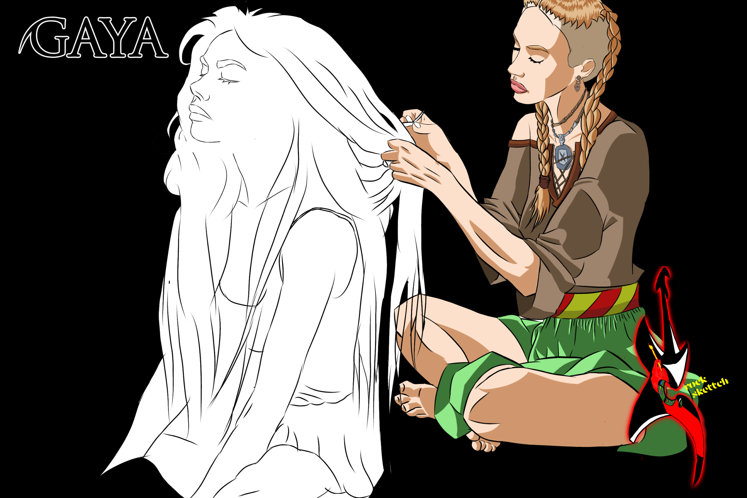 Ilustração-Estilo-HQ-Composta-por-2-caracteres-Personagem-Original-Plataforma-utilizada-Ibispaintx