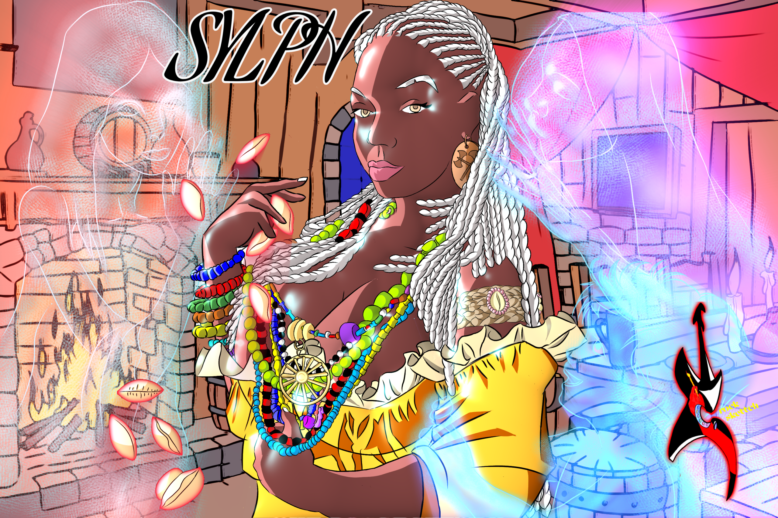 Ilustração-Estilo-HQ-Composta-por-4-caracteres-Personagem-original-Plataforma-utilizada-IbisPaintX